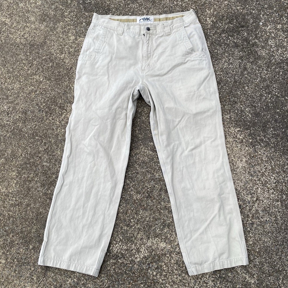 Mountain Khakis Pants Canvas Chino Mens 35x30 Khaki Straight Leg Pockets Outdoor